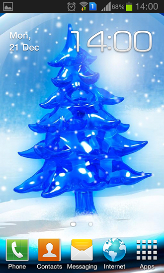Download Snowy Christmas tree HD free livewallpaper for Android 4.4.2 phone and tablet.