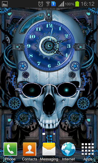 Download livewallpaper Steampunk clock for Android.