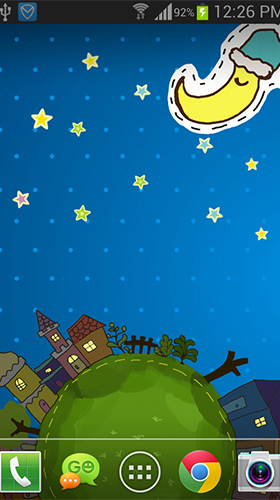 Screenshots of the live wallpaper Cartoon city for Android phone or tablet.