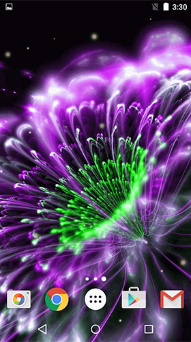 Screenshots of the live wallpaper Glowing flowers by Free Wallpapers and Backgrounds for Android phone or tablet.