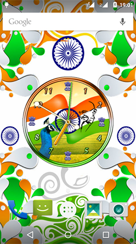 Screenshots of the live wallpaper India clock by iPlay Store for Android phone or tablet.