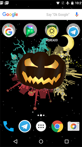 Screenshots of the live wallpaper Little witch planet for Android phone or tablet.
