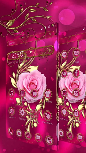 Screenshots of the live wallpaper Luxury vintage rose for Android phone or tablet.