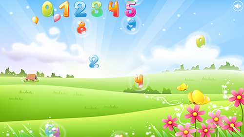 Screenshots of the live wallpaper Number bubbles for kids for Android phone or tablet.