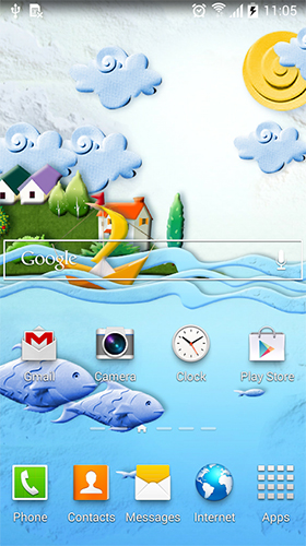 Screenshots of the live wallpaper Paper world by Live Wallpapers 3D for Android phone or tablet.