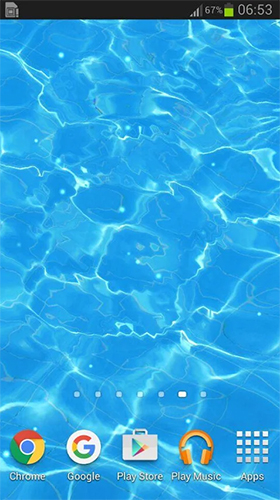 Screenshots of the live wallpaper Water ripple for Android phone or tablet.