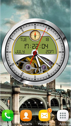 Full version of Android apk livewallpaper Analog clock 3D for tablet and phone.