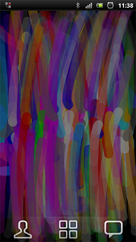 Screenshots of the live wallpaper Finger paint for Android phone or tablet.