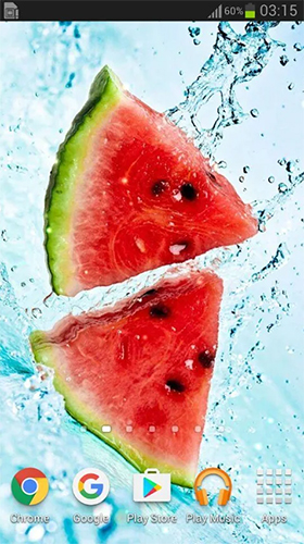 Full version of Android apk livewallpaper Fruits in the water for tablet and phone.