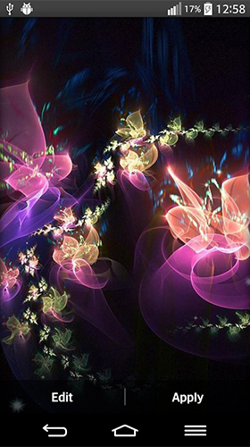Full version of Android apk livewallpaper Glowing flowers by My Live Wallpaper for tablet and phone.