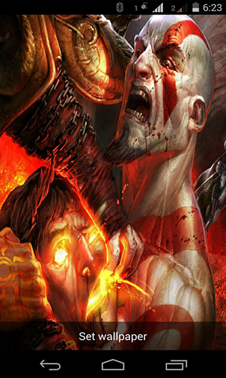 Screenshots of the live wallpaper God of war for Android phone or tablet.