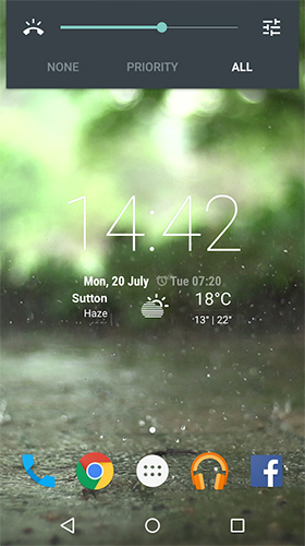 Full version of Android apk livewallpaper Real rain for tablet and phone.
