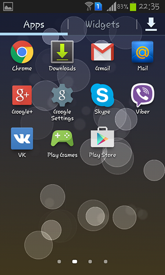 Screenshots of the live wallpaper Soap bubble for Android phone or tablet.