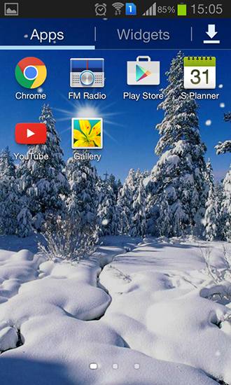 Screenshots of the live wallpaper Winter: Cold sun for Android phone or tablet.