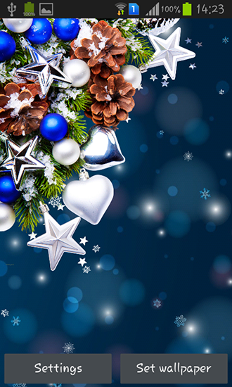 Full version of Android apk livewallpaper Christmas decorations for tablet and phone.