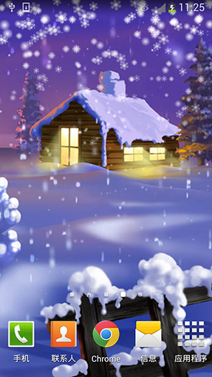 Full version of Android apk livewallpaper Christmas snow by Orchid for tablet and phone.