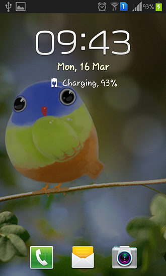 Full version of Android apk livewallpaper Cute bird for tablet and phone.