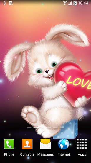 Full version of Android apk livewallpaper Cute bunny for tablet and phone.