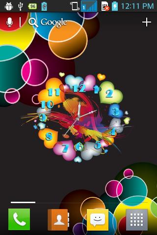 Full version of Android apk livewallpaper Heart clock for tablet and phone.