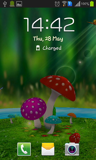 Full version of Android apk livewallpaper Mushrooms 3D for tablet and phone.