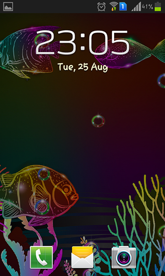 Full version of Android apk livewallpaper Neon fish for tablet and phone.