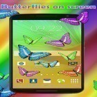 Download live wallpaper Real butterflies for free and Funny hamster: Cracked screen for Android phones and tablets .