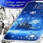 Download live wallpaper Winter snow by 3D HD Moving Live Wallpapers Magic Touch Clocks for free and Funny hamster: Cracked screen for Android phones and tablets .