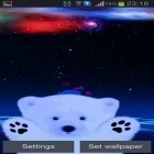 Download live wallpaper Polar bear love for free and Clock HD for Android phones and tablets .