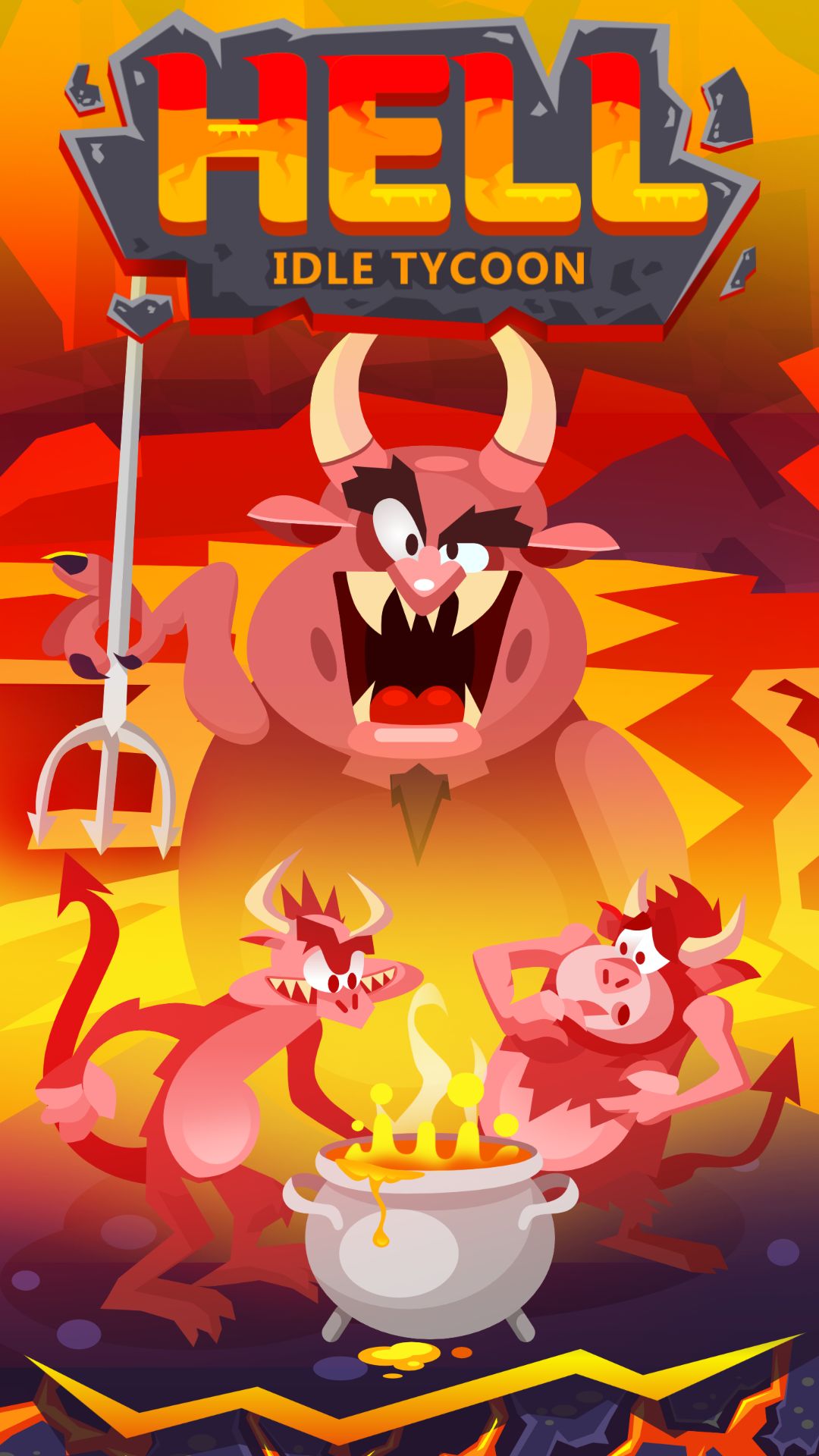 Full version of Android Management game apk Hell: Idle Evil Tycoon Sim for tablet and phone.