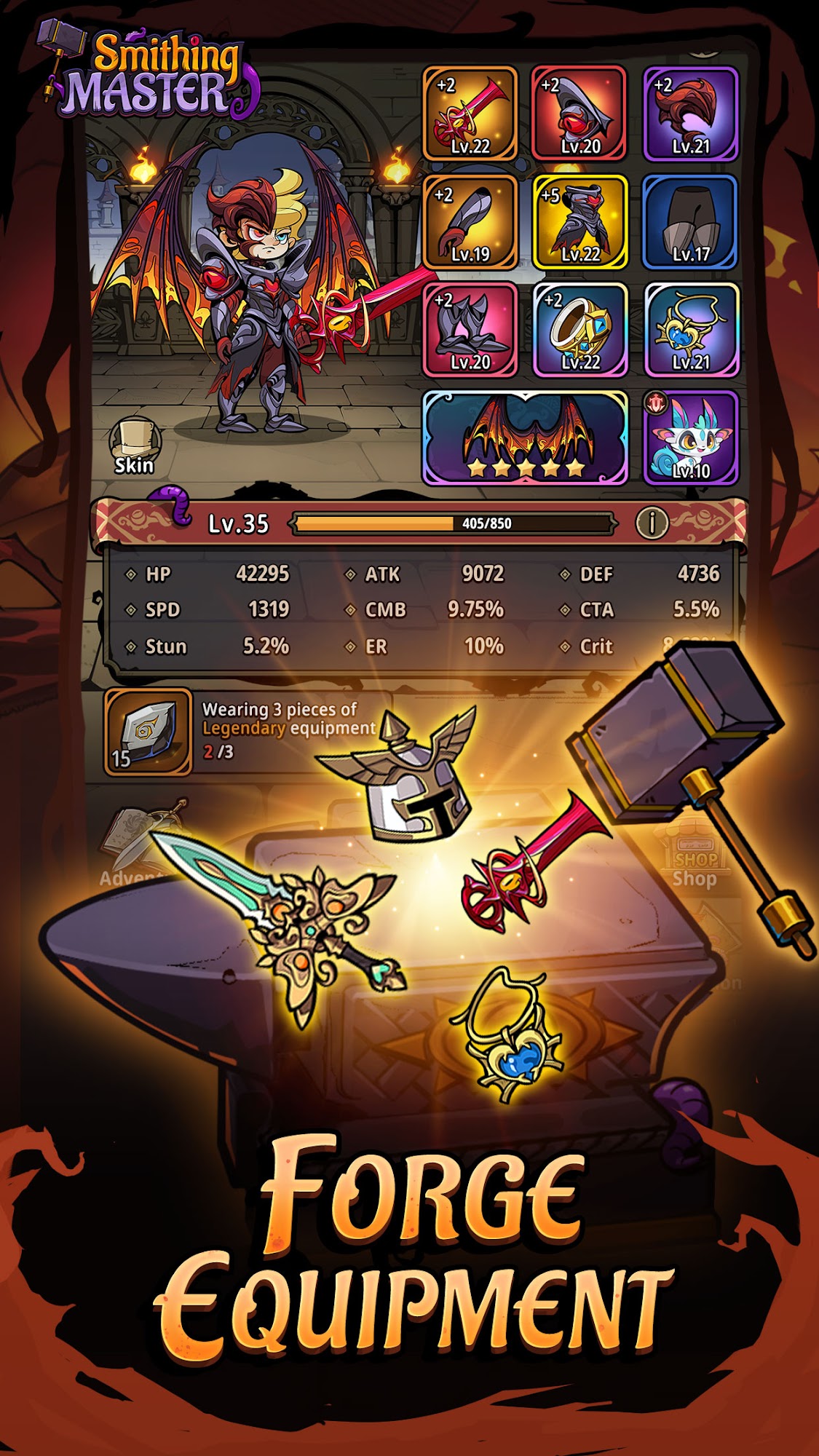 Full version of Android RPG game apk Smithing Master for tablet and phone.