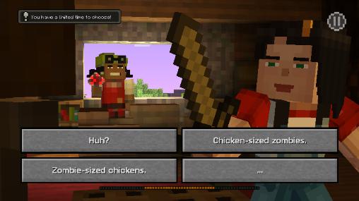 Gameplay of the Minecraft: Story mode v1.19 for Android phone or tablet.