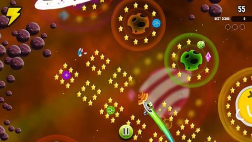 Gameplay of the An alien with a magnet for Android phone or tablet.