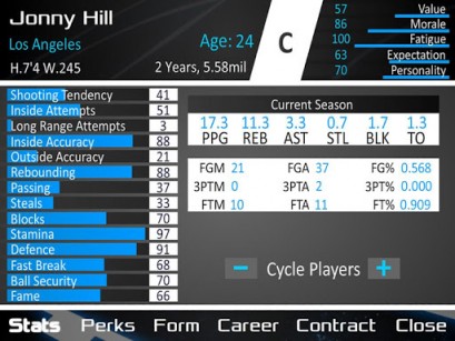 Gameplay of the Basketball dynasty manager 14 for Android phone or tablet.