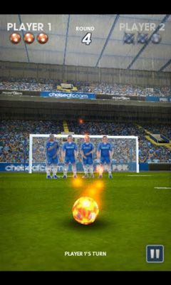 Gameplay of the Flick Kick. Chelsea for Android phone or tablet.