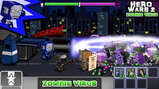 Gameplay of the Hero wars 2: Zombie virus for Android phone or tablet.