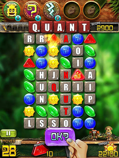 Gameplay of the Languinis: Match and spell for Android phone or tablet.