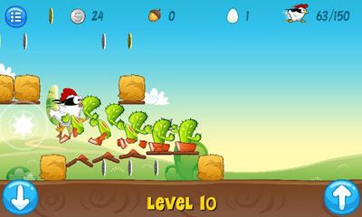 Gameplay of the Ninja Chicken for Android phone or tablet.