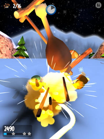 Gameplay of the Snow spin: Snowboard adventure for Android phone or tablet.
