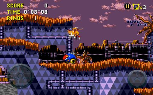 Gameplay of the Sonic CD for Android phone or tablet.