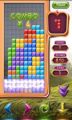 Gameplay of the Tetris for Android phone or tablet.