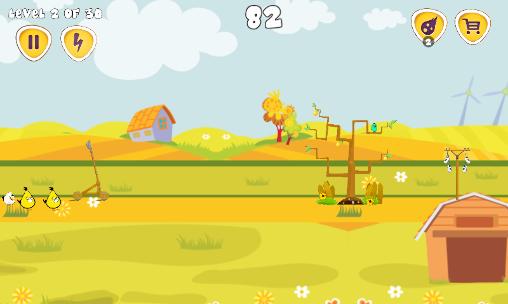 Flying chickens - Android game screenshots.