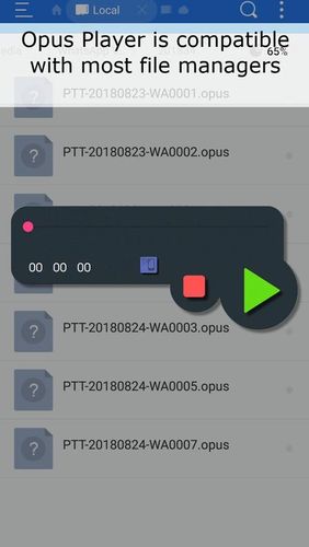 Opus player - WhatsApp audio search and organize screenshot.