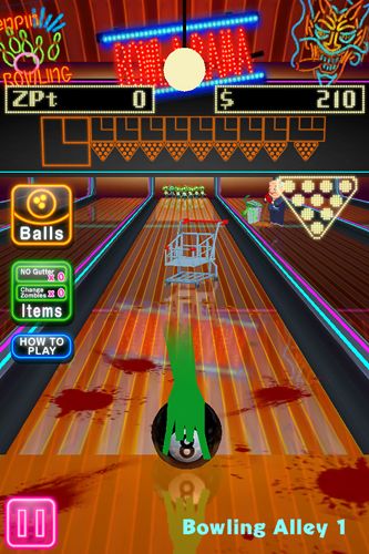 Free Zombies bowling - download for iPhone, iPad and iPod.