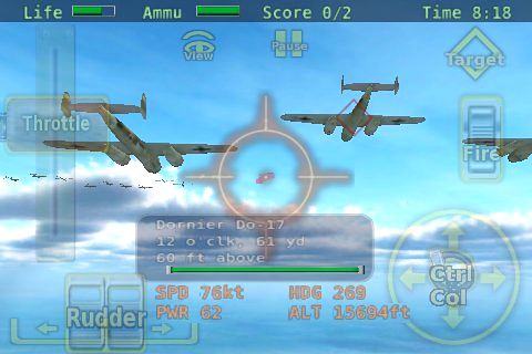 Gameplay screenshots of the Air battle of Britain for iPad, iPhone or iPod.