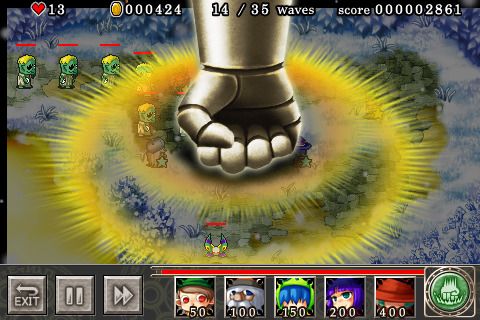 Gameplay screenshots of the Magical tower defense for iPad, iPhone or iPod.