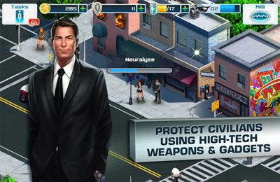 Gameplay screenshots of the Men in Black 3 for iPad, iPhone or iPod.
