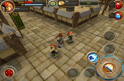 Gameplay screenshots of the Samurai Tiger for iPad, iPhone or iPod.
