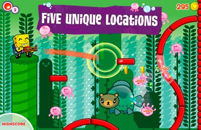 Gameplay screenshots of the Sponge Bob's Super Bouncy Fun Time for iPad, iPhone or iPod.