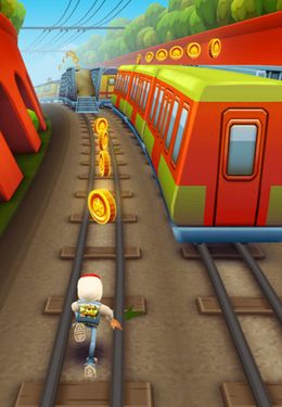 Gameplay screenshots of the Subway Surfers for iPad, iPhone or iPod.