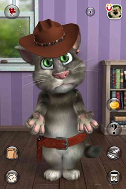 Gameplay screenshots of the Talking Tom Cat 2 for iPad, iPhone or iPod.